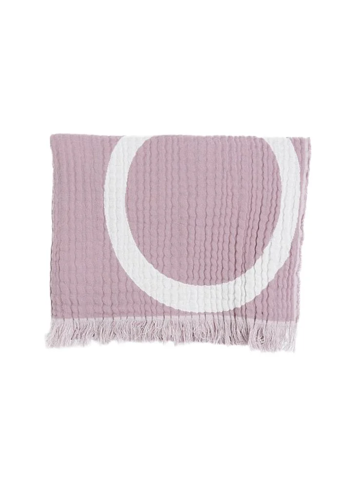 CALVIN KLEIN Logo 2-Tones Cotton Gauge Scarf