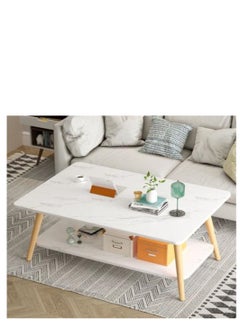 Golden Double Deck Nordic Living Room Small Tea Table Balcony Simple Creative Tea Table Simple Household Small Table  - Image 1