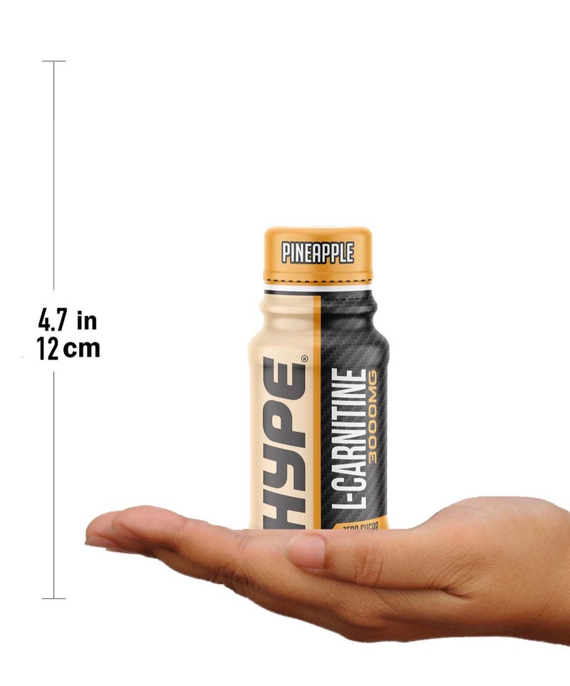 Hype - L-Carnitine 3000mg Shot Increases energy Pineapple (Pack of 12) - Image 3
