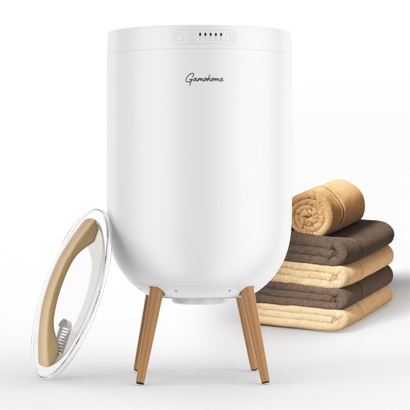 GAMOHOME Towel Warmer Luxury Heated Bucket â€“ Bluetooth Speaker, Ambient Light & Auto Shut Off â€“ Fits Two 40"x70" Towels, Bathrobes, Blankets â€“ Great Gift Idea - Image 1