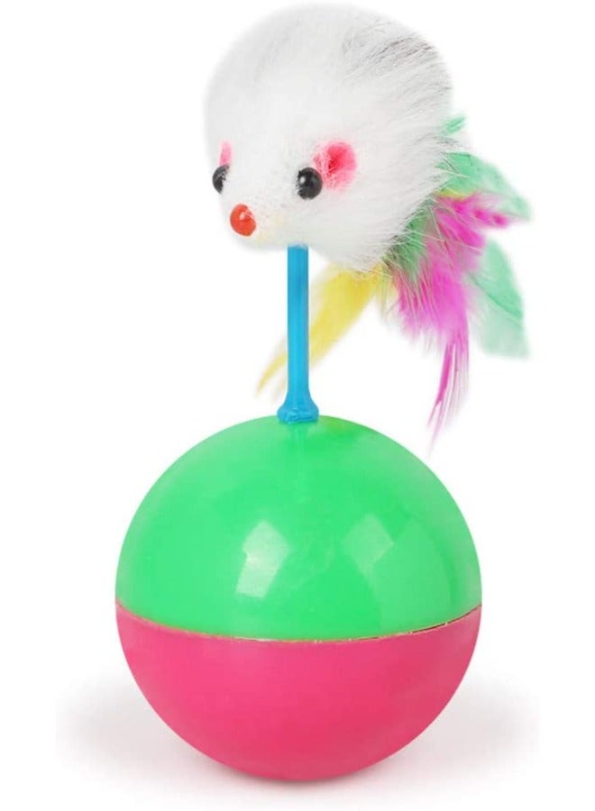 PETSARY Plush Toy Cat Toys Interactive Cat Toy Cat Ball Toys | Interactive Cat Toys for Indoor Cats Cat Toys Balls | Cat Treat Toy Cat Feather Toys | Cat Mouse Toy Playing Cat and Kitten Exercise - Image 3