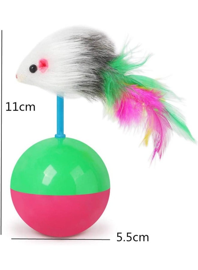 PETSARY Plush Toy Cat Toys Interactive Cat Toy Cat Ball Toys | Interactive Cat Toys for Indoor Cats Cat Toys Balls | Cat Treat Toy Cat Feather Toys | Cat Mouse Toy Playing Cat and Kitten Exercise - Image 4