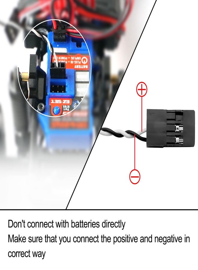 OGUNKE مجموعة مصابيح أمامية وخلفية LED لجهاز التحكم عن بعد TRX4M 1/18 سيارة زاحفة (أبيض وأحمر) - Image 5