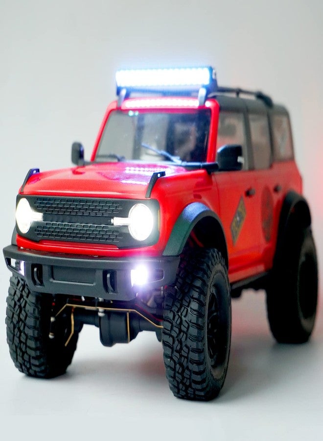 OGUNKE مجموعة مصابيح أمامية وخلفية LED لجهاز التحكم عن بعد TRX4M 1/18 سيارة زاحفة (أبيض وأحمر) - Image 2