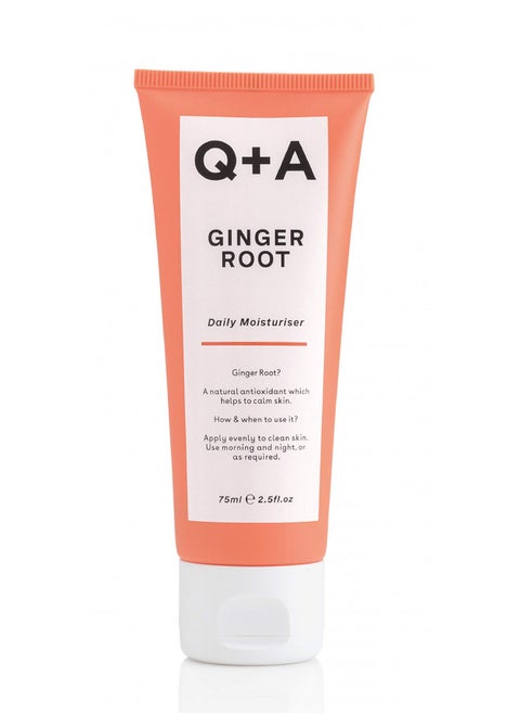Q+A Ginger Root Daily Moisturizer. A calming face moisturizer packed with antioxidants. 75ml/2.5fl.oz