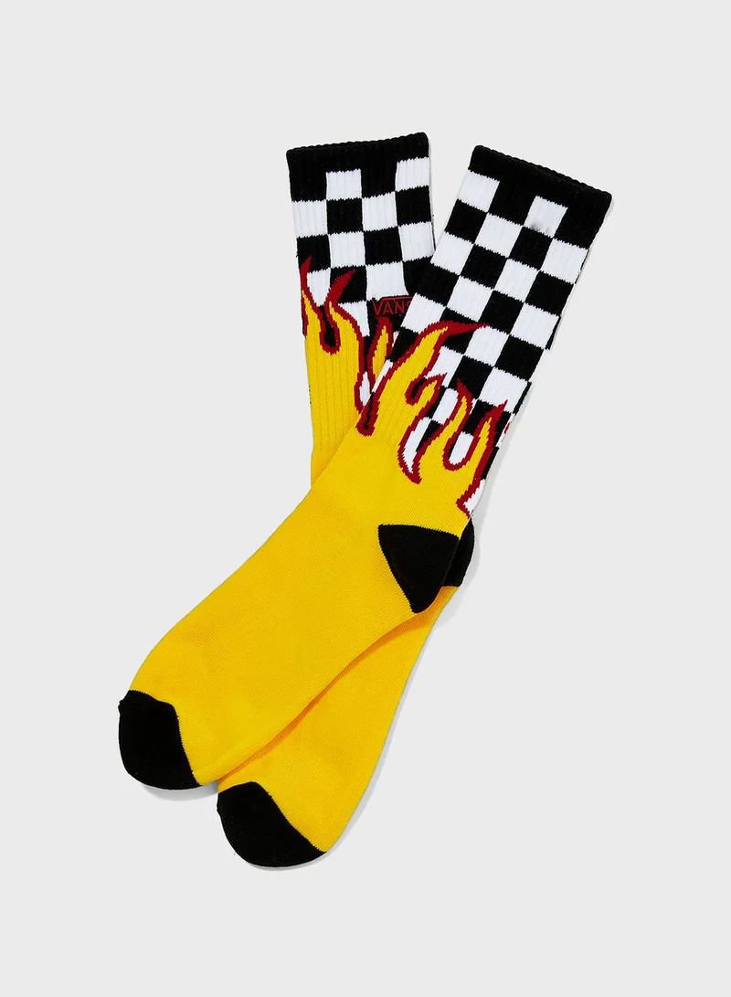 VANS Flame Check Crew Socks