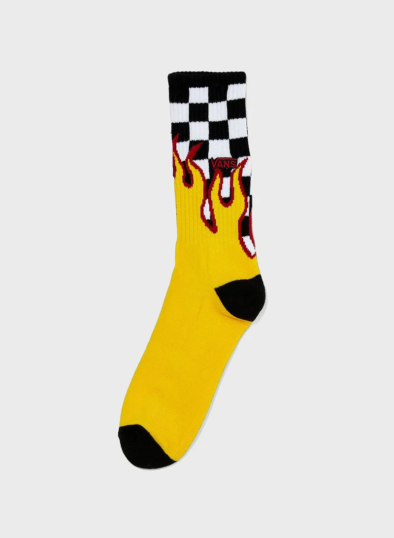 VANS Flame Check Crew Socks
