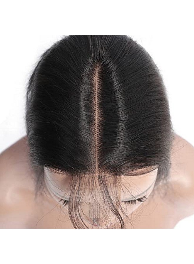 Risbaer Brazilian 2X6 Lace Closure Straight 100% Human Hair Deep Middle Part Straight Transparent Lace Closure Remy Hair Kim K Closure With Baby Hair Natural Color(16 Inch) - Image 3