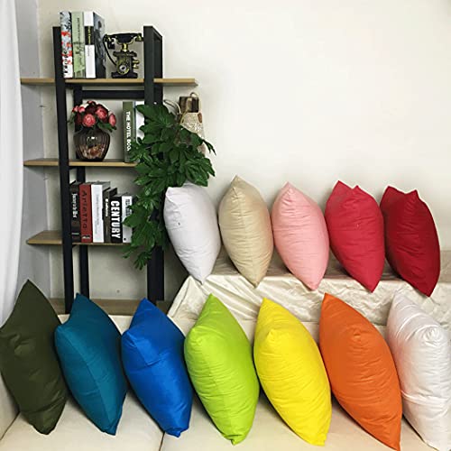 Thmyo 4-Pack 100% Cotton Comfortable Solid Decorative Throw Pillow Case, Square Cushion Cover Pillowcase Sublimation Blank Pillow Covers DIY Throw Pillowcase for Sofa(18x18inch/45x45cm,Light Green) - Image 3