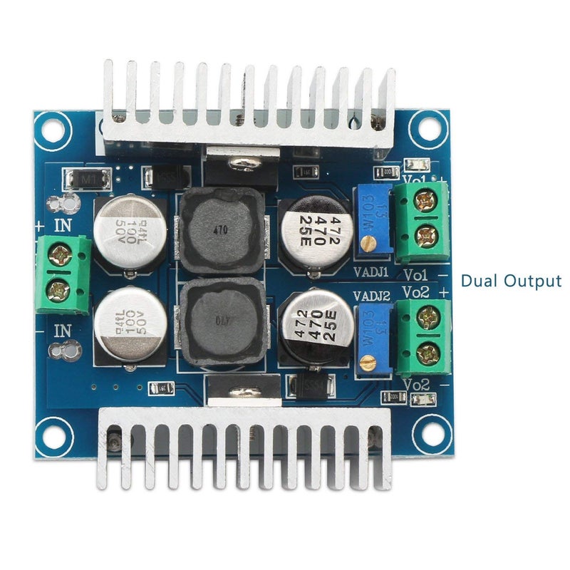 REES52 REES52 Dual Output Adjustable Buck Converter LM2596 DC 5V40V to DC 125V35V Power Supply Module 3A Voltage Step Down Stabilizer Regulator Board - Image 3