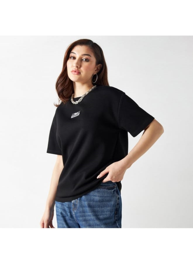 SP Characters The Celestials Print Round Neck T-shirt with Short Sleeves  - Image 3