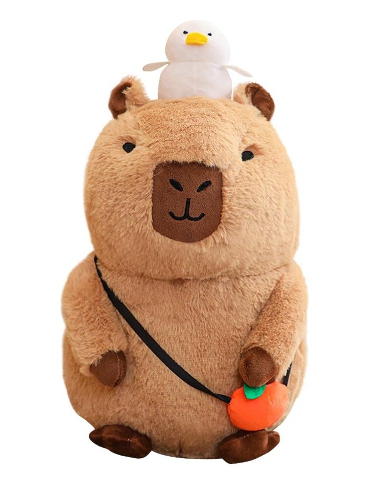 Zikra Simulation Capybara Plush Toy, 20cm Squeak Cute Animal Capy Guinea Pig Dolls Realistic Soft Capybara Toy Stuffed Plushies with Squeak Capybara Stuffed Animal Plush Doll for Kid Boy Girl (Sitting) - Image 1