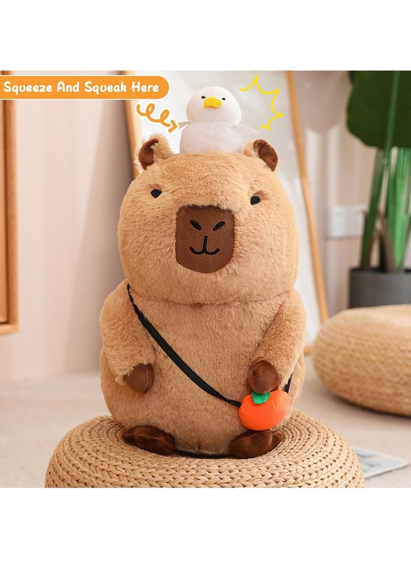 Zikra Simulation Capybara Plush Toy, 20cm Squeak Cute Animal Capy Guinea Pig Dolls Realistic Soft Capybara Toy Stuffed Plushies with Squeak Capybara Stuffed Animal Plush Doll for Kid Boy Girl (Sitting) - Image 5