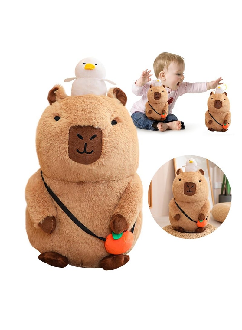 Zikra Simulation Capybara Plush Toy, 20cm Squeak Cute Animal Capy Guinea Pig Dolls Realistic Soft Capybara Toy Stuffed Plushies with Squeak Capybara Stuffed Animal Plush Doll for Kid Boy Girl (Sitting) - Image 4