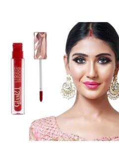 Glam 21 Glam21 Liquid Sindoor؛ أداة وضع ذات طرف إسفنجي؛ خالية من التلطخ وتدوم طويلاً؛ لون عنابي 7 مل  - Image 5