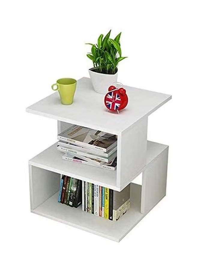 مودرن هوم Wood End Table White 40x40x53cm - Image 2
