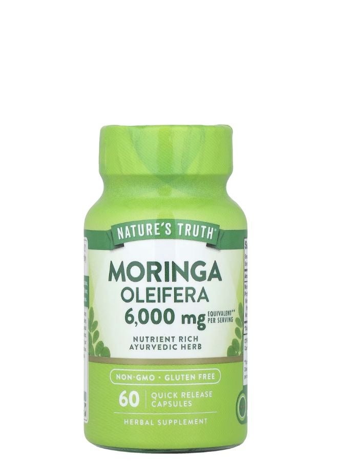 Moringa Oleifera, 6,000 Mg, 60 Quick Release Capsules