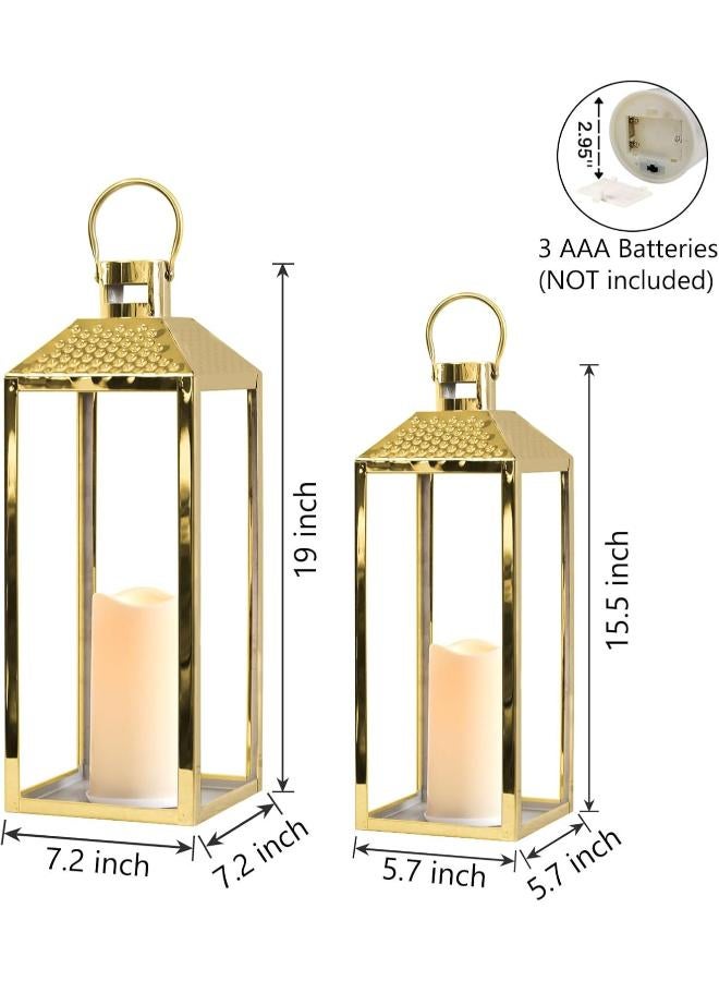 فانوس رمضان معدني - طقم من قطعتين - Image 2