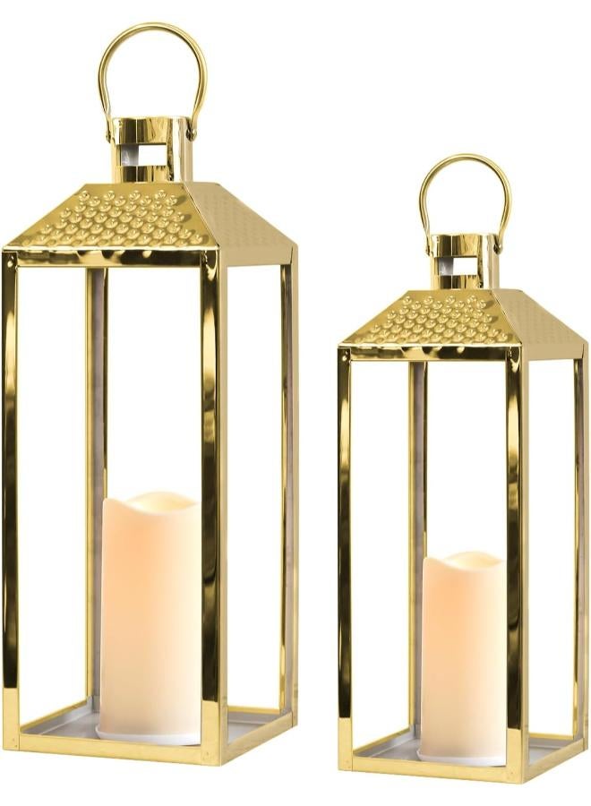 فانوس رمضان معدني - طقم من قطعتين - Image 1