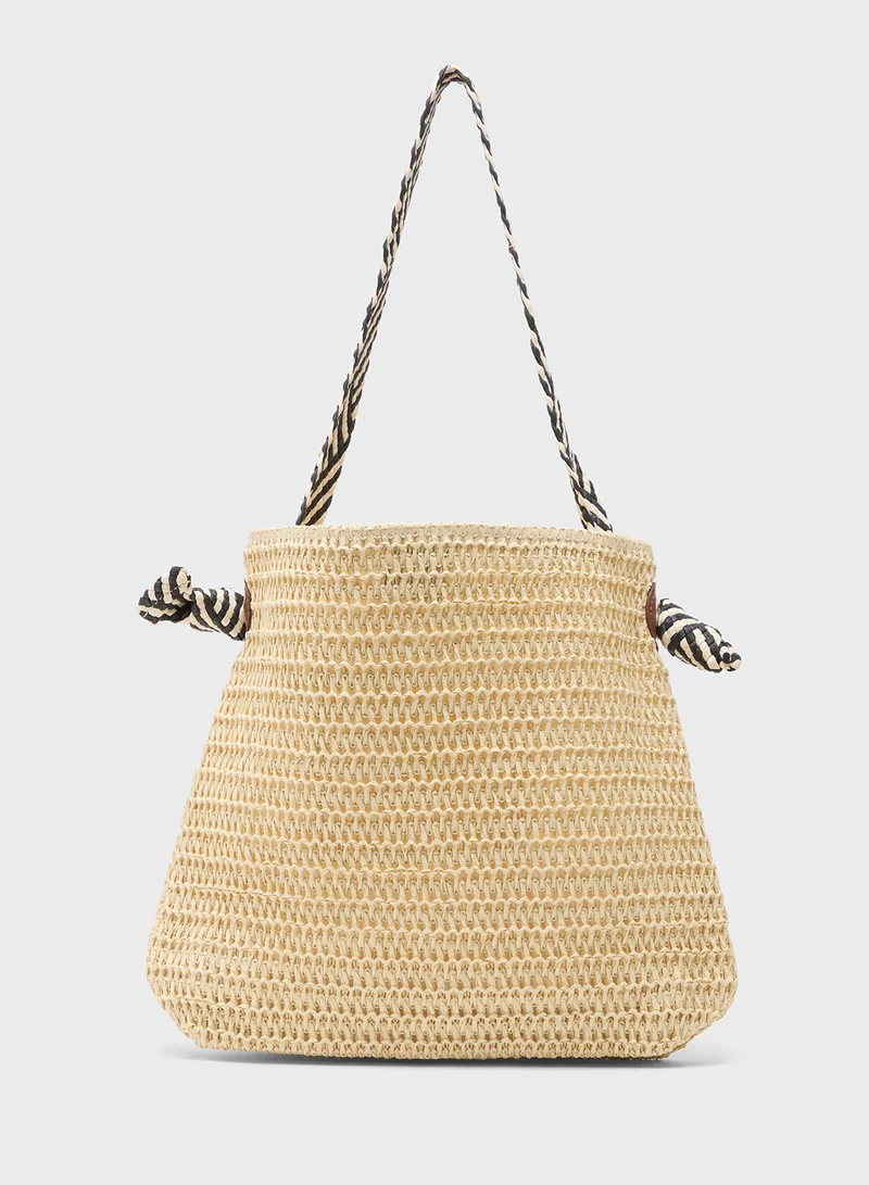 Ginger Raffia Woven Bag