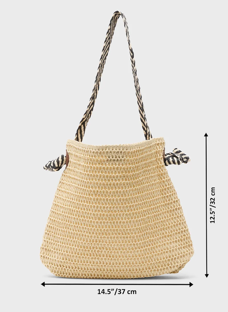 Ginger Raffia Woven Bag