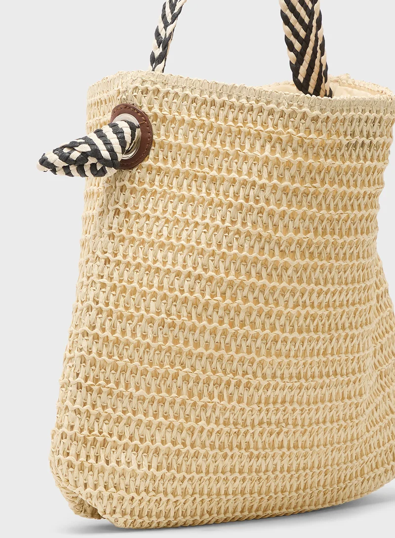 Ginger Raffia Woven Bag