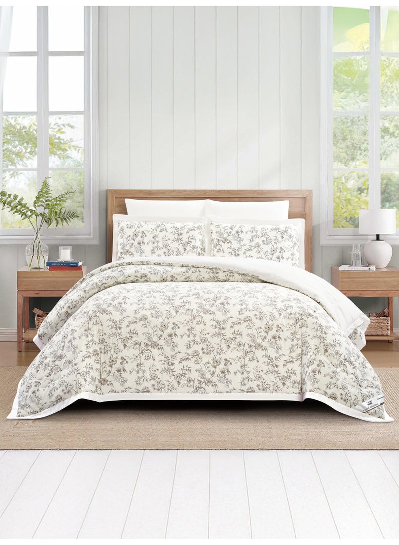 Doona Bedding Comforter Set, Fits 200×200 cm King Size Bed – 6 Pcs Reversible Printed Design – 350 GSM All-Season Comforter – Premium Brushed Microfiber - Image 1