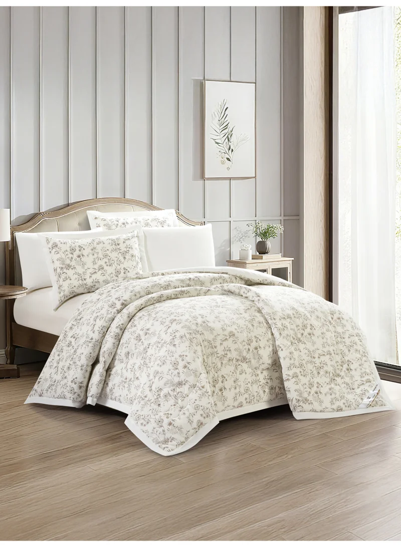 Doona Bedding Comforter Set, Fits 200×200 cm King Size Bed – 6 Pcs Reversible Printed Design – 350 GSM All-Season Comforter – Premium Brushed Microfiber