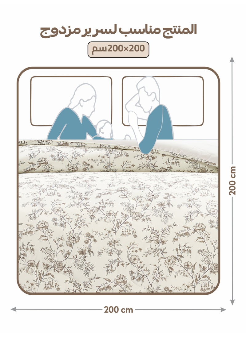 Doona Bedding Comforter Set, Fits 200×200 cm King Size Bed – 6 Pcs Reversible Printed Design – 350 GSM All-Season Comforter – Premium Brushed Microfiber - Image 3