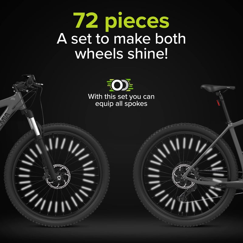 VELMIA Bike Reflectors for Night Riding - 360Â° Visibility and Easy mounting I Spoke reflectors Made with 3M Scotchlite, Bicycle Spoke reflectors Bike Spoke Skins, Bike Spoke Lights, Reflective Spoke - Image 3