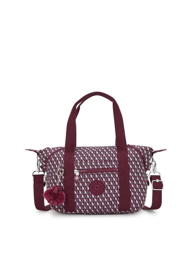 kipling Art Mini Small handbag with removable shoulder strap 3DK Wine - Image 1