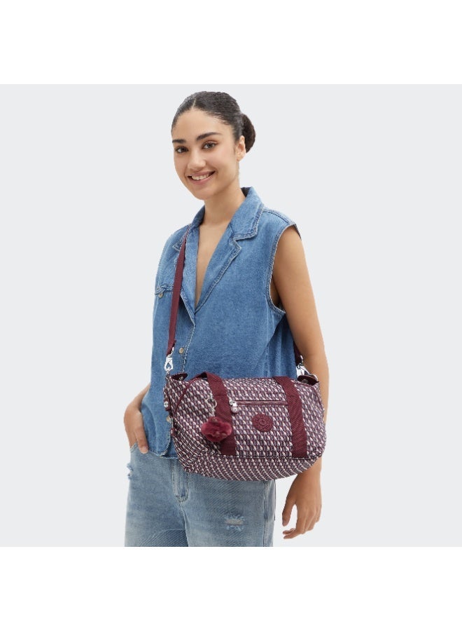 kipling Art Mini Small handbag with removable shoulder strap 3DK Wine - Image 3