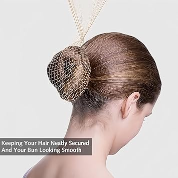 DILUSILK Hair Nets for Buns Hair Bun Nets Blonde Ballet Hair Net for GirlsInvisible Hair Bun Net Set Elastic Edge Mesh Hair Bun Holder for Women Girls Ballet Dancer NurseHairnets for Bun - Image 2