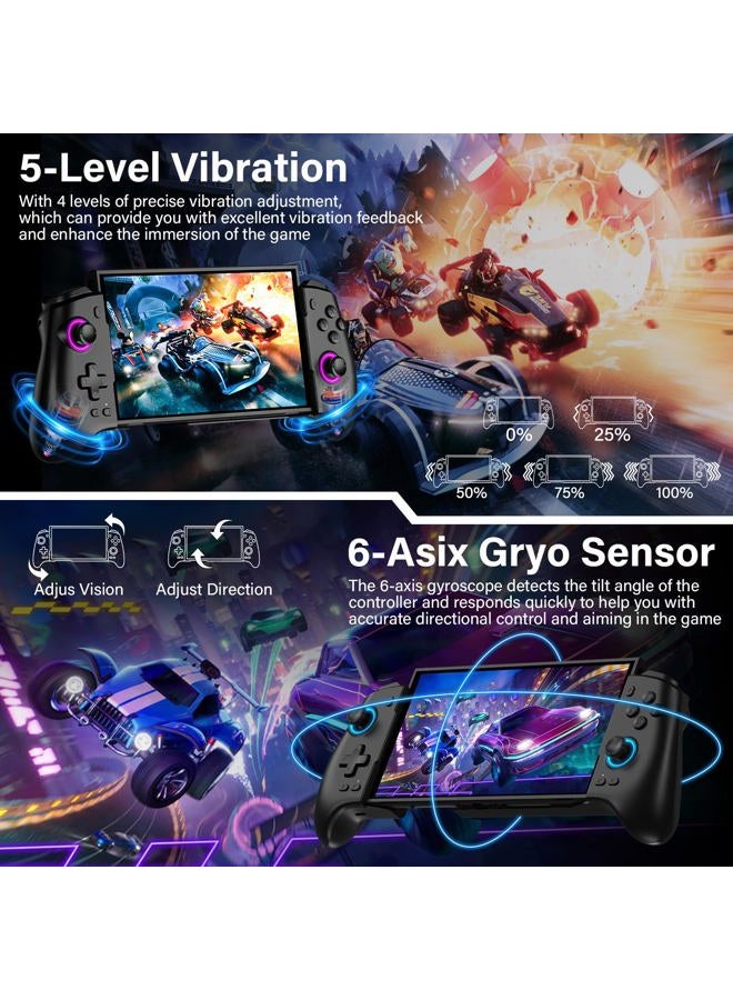 Fegliea Switch Controller for Nintendo Switch/OLED/Switch 2, Switch Controller with 16 LED Light Color, Hall Effect One-Piece Joypad Switch Pro Controller, Switch Controller with Turbo & Dual Motor Vibration - Image 3
