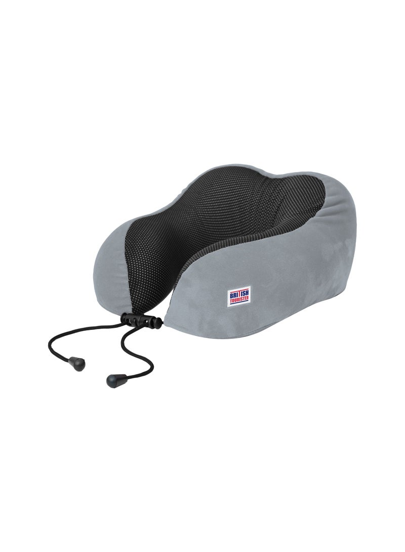 BRITISH TOURISTER Travel Pillow, Memory Foam, Airplane Neck Pillow Grey - Image 1