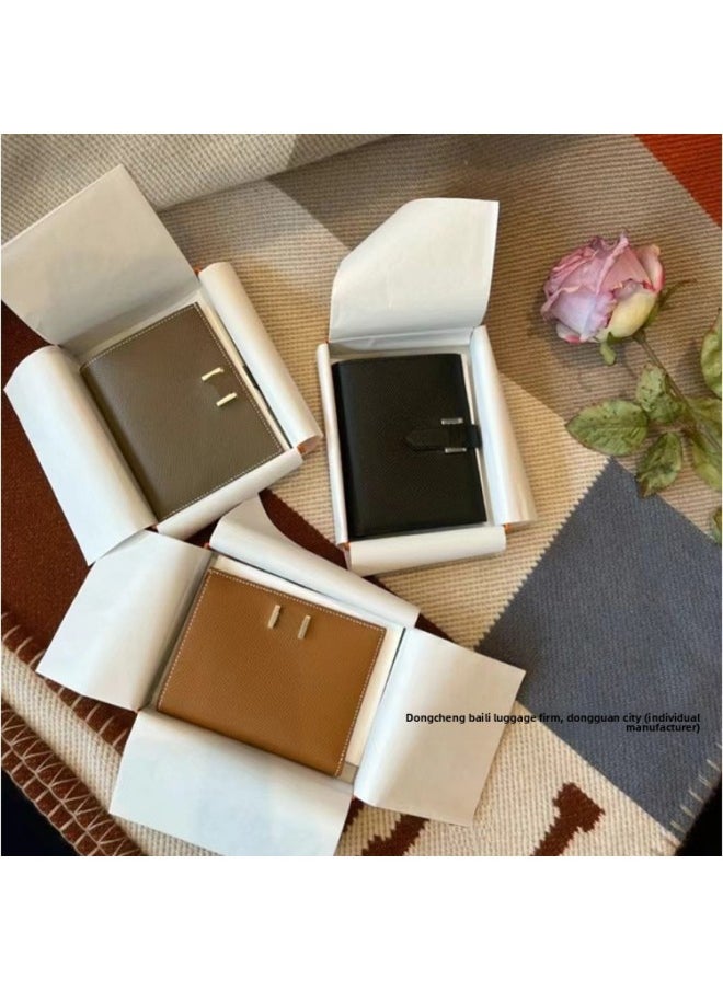 Generic - Genuine Leather Wallet EP Cowhide Palm Print Wallet With Two-fold Wallet High Quality Exquisite Large Capacity Fold In Two-Color:Short Ep Leather-(take Photo And Note The Color)-Dimensions:-(ep Cowhide. Direct Sales) - Image 1