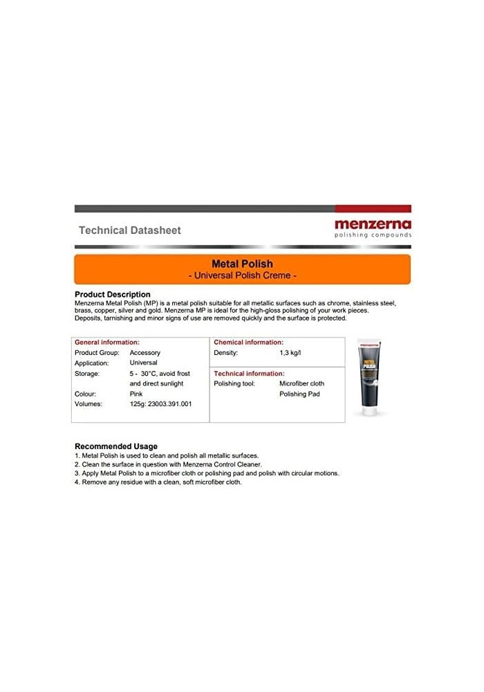 Menzerna MPPCT Metal Polishing Cream 12 fl oz 1 Pack - Image 3