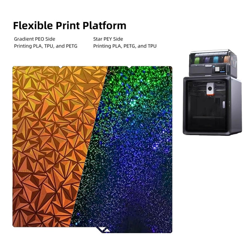 PEY Star PEO Gradient Double Sided Flexible Print Bed 264x276mm Strong Adhesion for Kobra S1 Combo - Image 4