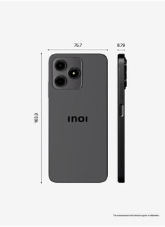 INOI A34 Adventure 6.5”, 4G LTE, HD+, 12GB RAM(3+9GB Memory Fusion)  + 128GB, Octacore 1.6GHz, 13MP + 2MP Dual Camera with Titanium Black, Middle East Version, 777 days of warranty  - Image 3