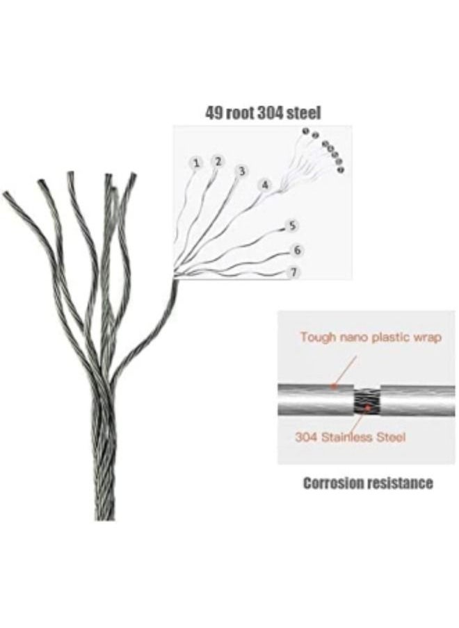 Generic - Retractable Clothesline (Double line), Indoor Outdoor Wall Mounted Clothes Dryer Rope Clothing Retracting Adjustable Stainless Steel Line, 13.8 Feet - Image 1