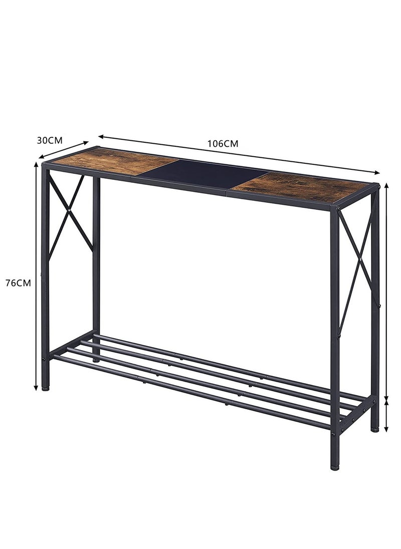 Sharpdo Console Table Storage Furniture 2-Layer Storage Suitable For Living Room/Corridor/Sofa/Side Table 106*30*76CM  - Image 4