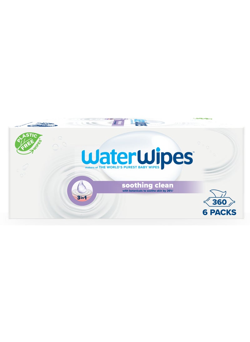 WaterWipes Soothing Clean Baby Wipes with 99% Water & Botanical Extracts - Image 1