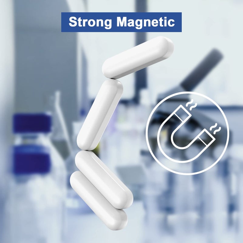 ONiLAB 8 Pieces 8*30Mm Magnetic Stirrer Mixer Stirring Bars, White Color, Magnetic Stirring Rod, Lab Magnetic Stirring Bar Set, Stirring Plate Bar - Image 3