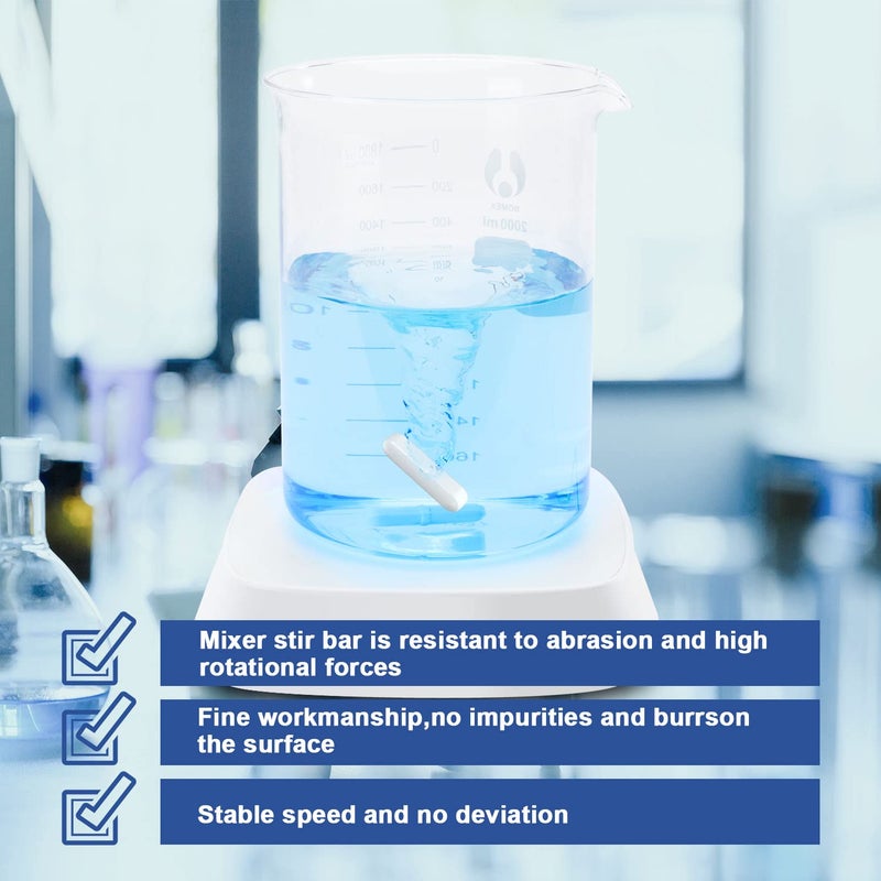 ONiLAB 8 Pieces 8*30Mm Magnetic Stirrer Mixer Stirring Bars, White Color, Magnetic Stirring Rod, Lab Magnetic Stirring Bar Set, Stirring Plate Bar - Image 5