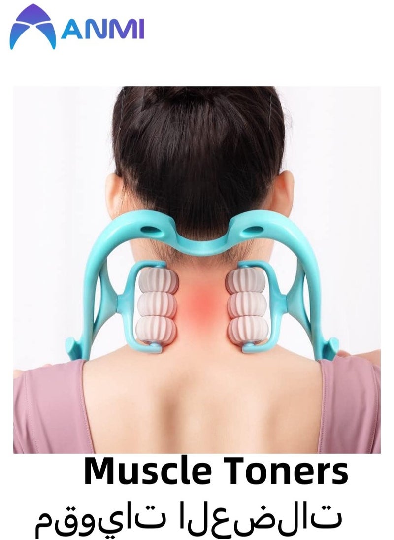 Anmi Muscle Toners with 6 Wheels for Pain Relief deep Tissue (Blue)  - Image 1
