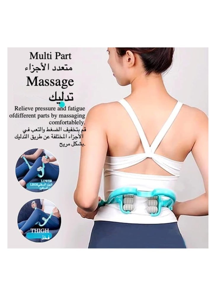 Anmi Muscle Toners with 6 Wheels for Pain Relief deep Tissue (Blue)  - Image 2