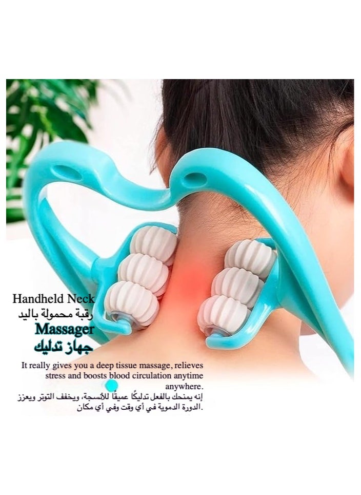 Anmi Muscle Toners with 6 Wheels for Pain Relief deep Tissue (Blue)  - Image 3