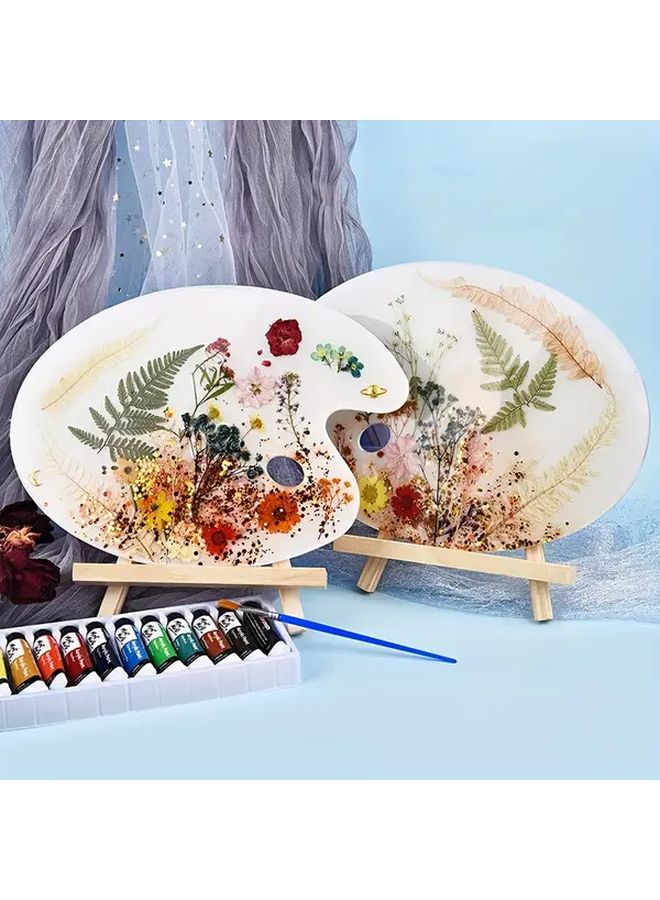 Silicone Resin Mold Palette Epoxy Paint Tray Casting Mold Easy To Hold Mix Colors - Image 4
