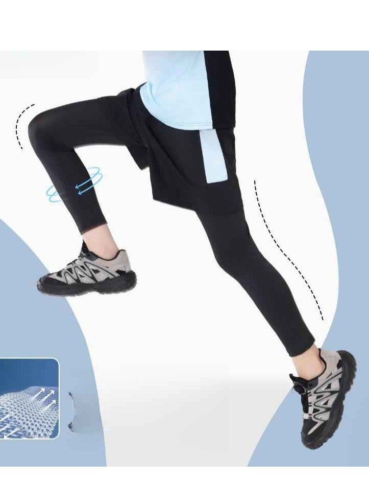 Children's Long Sleeved Long Pants Two-Piece Running Basketball Training Quick Drying Sports Suit  - Image 3
