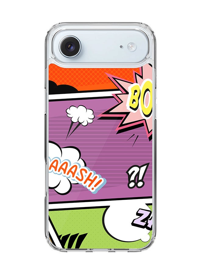Stylizedd Classic Clear MagSafe Case for iPhone 17 Air , Hybrid Soft Case Flexible Edges Anti Drop TPU PC Gel Thin Transparent Cover [ Designed for iPhone 17 Air ] - Comic Strip Full Print